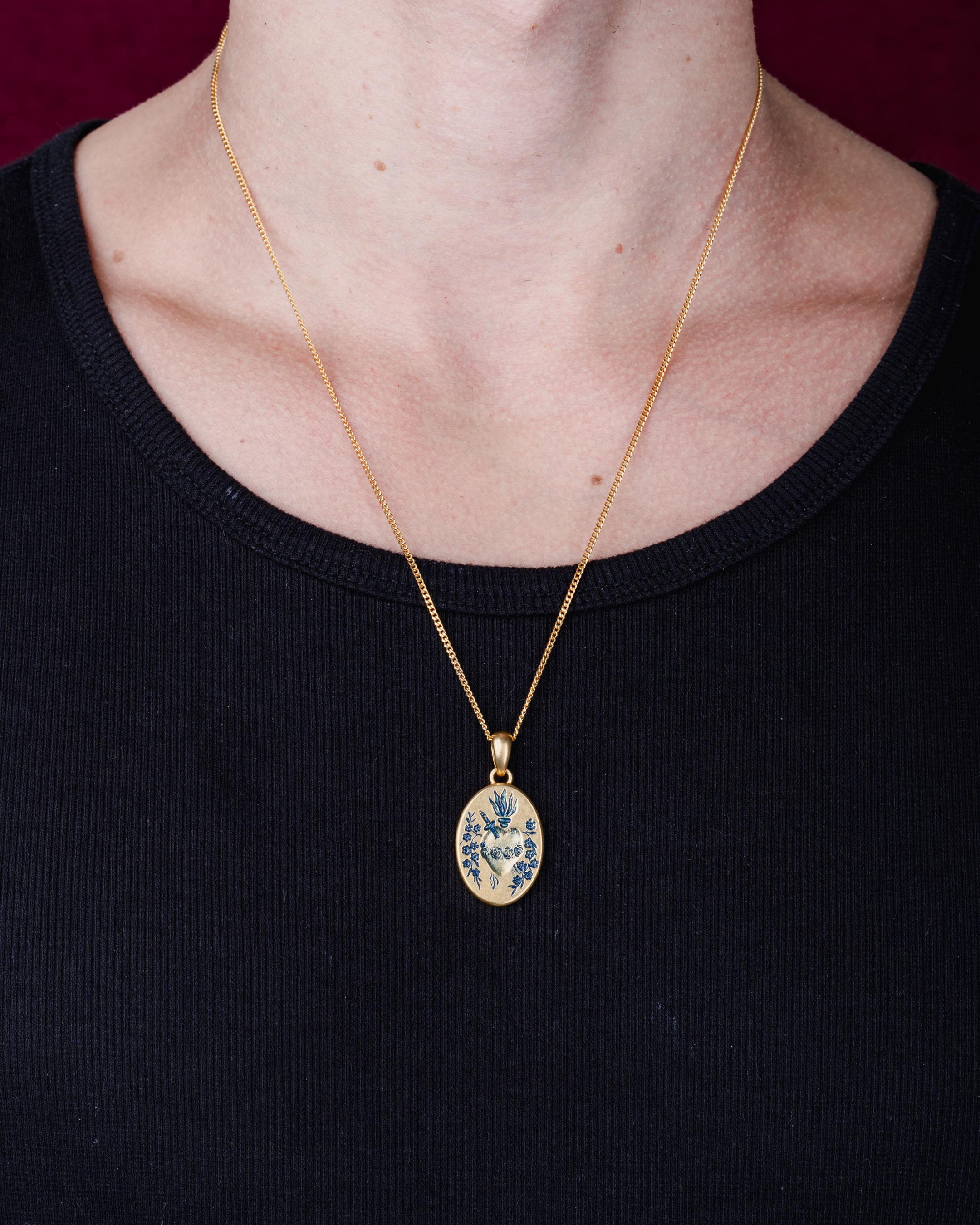 BLUE HEART PENDANT IN GOLD – Untold-truth-ecom