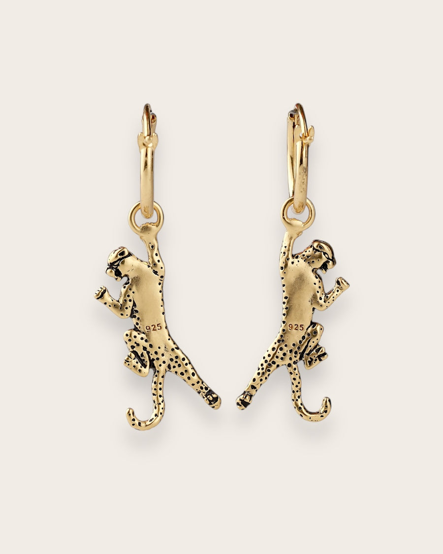 LEOPARD EARRINGS IN GOLD