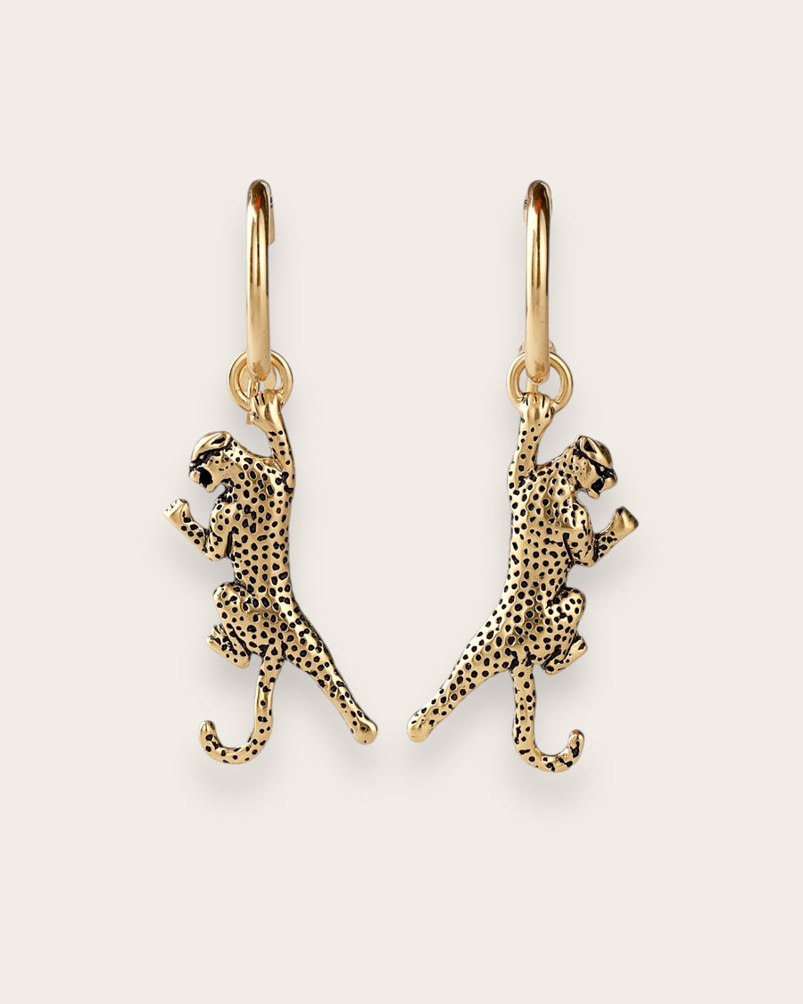 LEOPARD EARRINGS IN GOLD