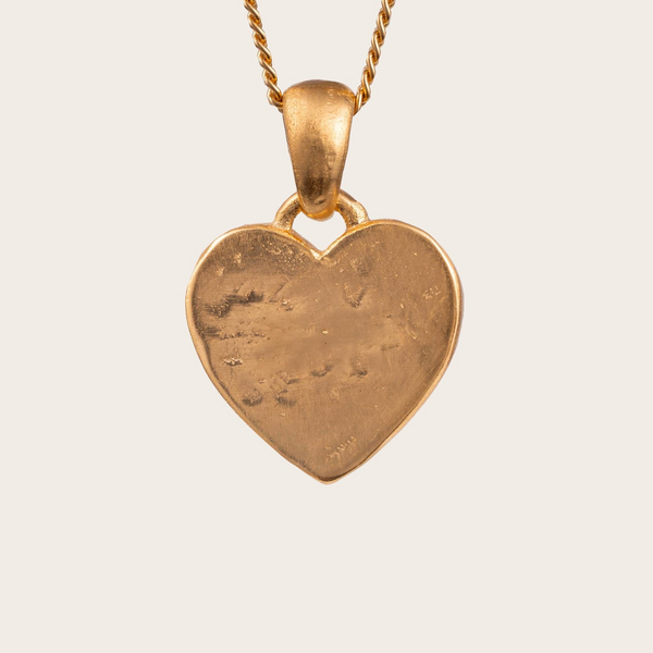 Vintage Heart Pendant In Gold