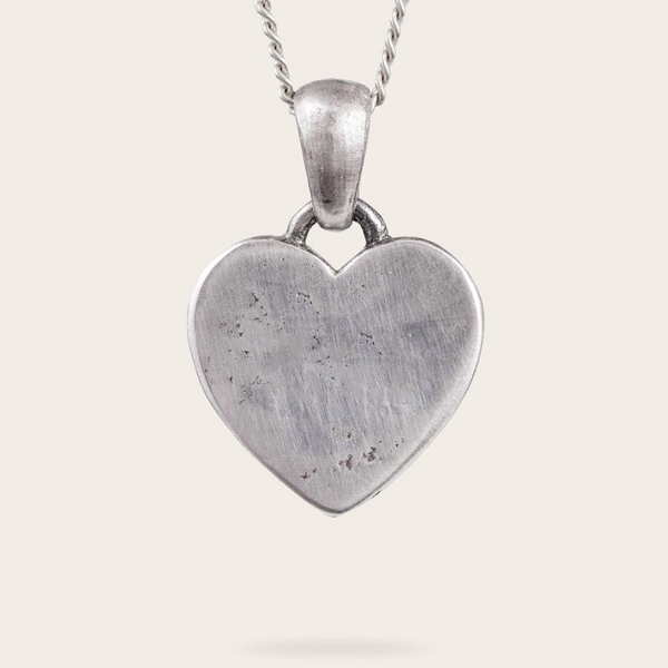 Vintage Heart Pendant In Silver