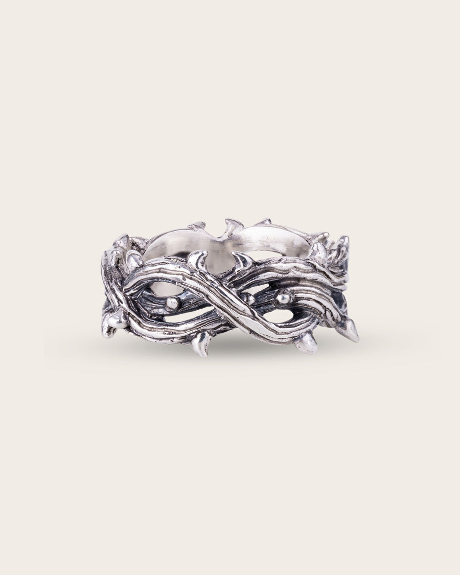 THORN RING IN SILVER