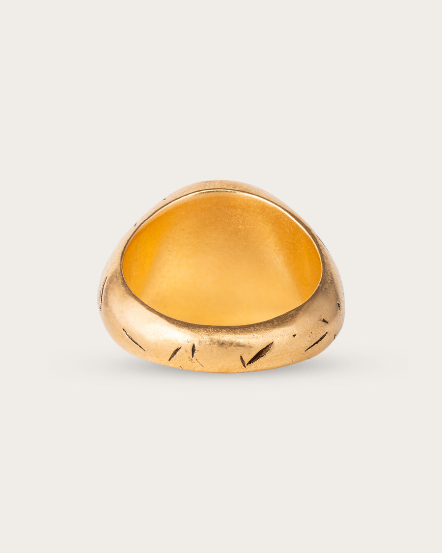 COWBOY SIGNET RING IN GOLD