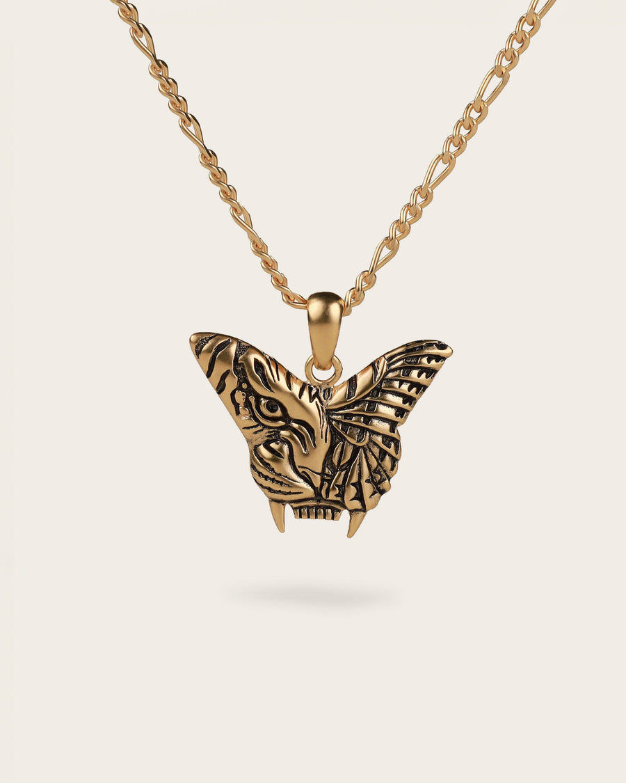 TIGER BUTTERFLY NECKLAE IN GOLD