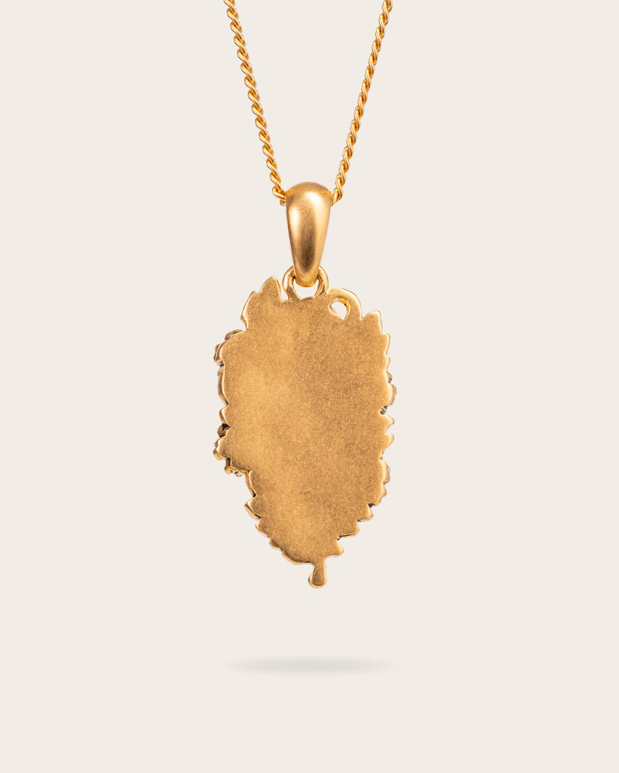 TIGER FLORAL PENDANT IN GOLD