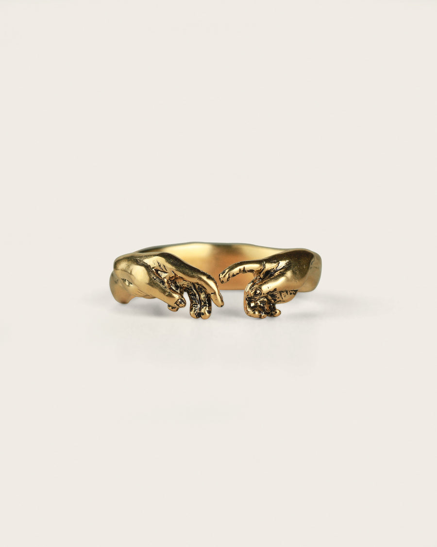 HAND OF GOD RING IN GOLD