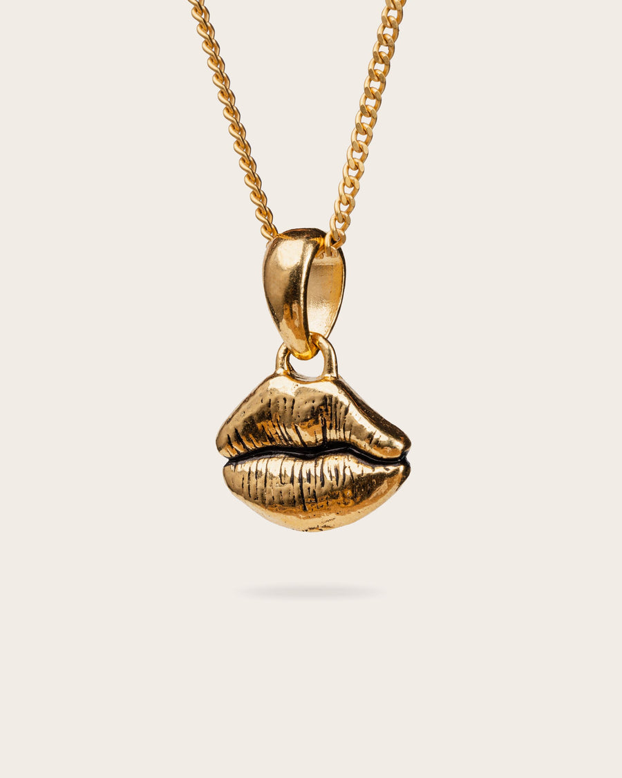 LIPS PENDANT IN GOLD