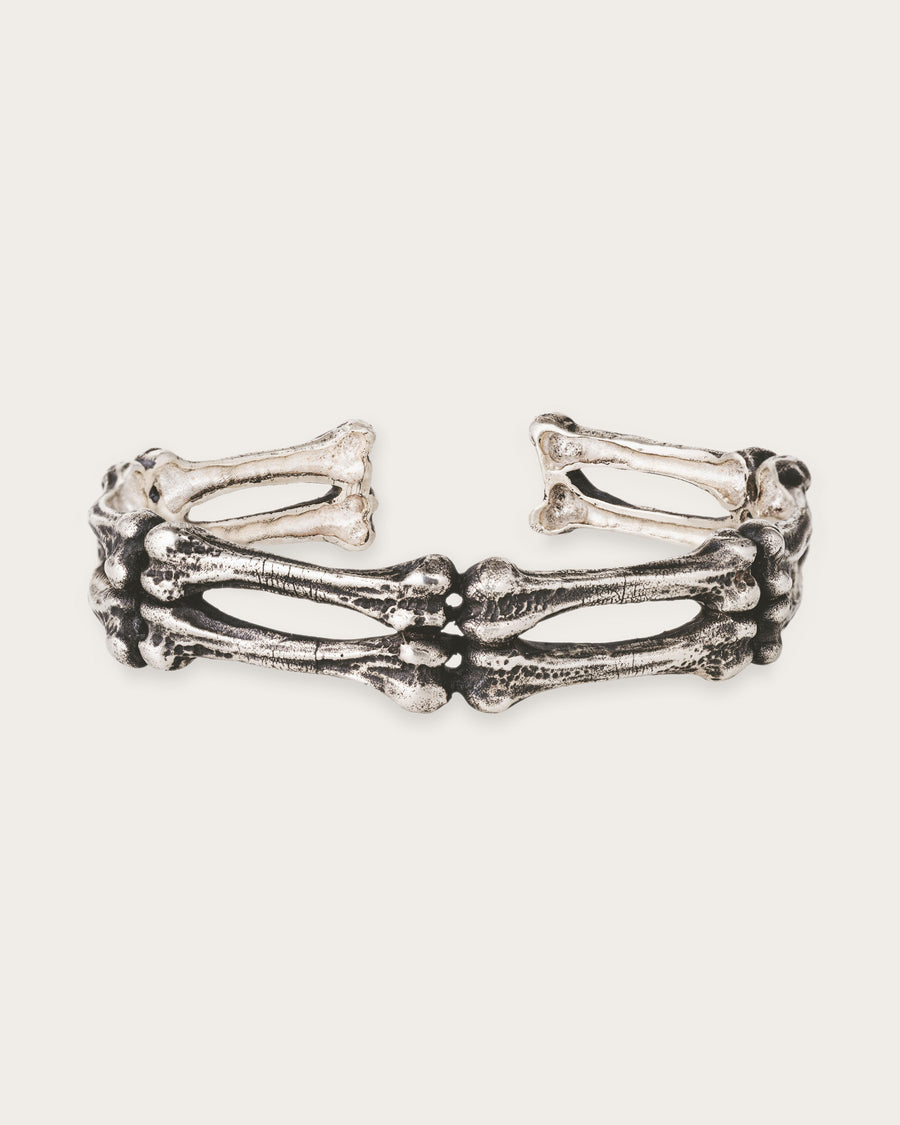 BONE CUFF IN SILVER