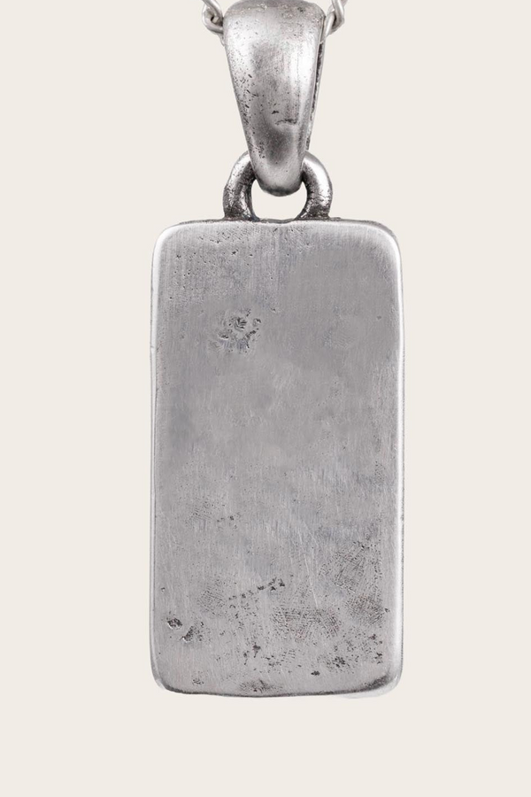 Vintage Tag Pendant In Silver