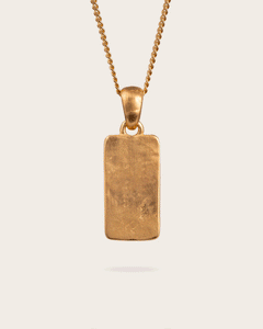 Vintage Tag Pendant In Gold