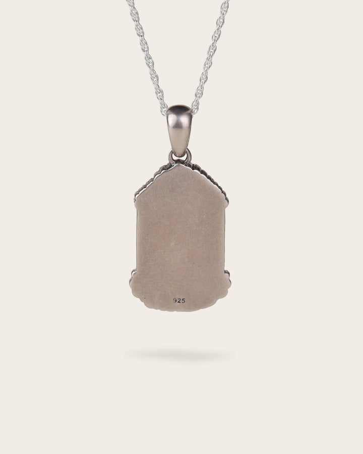 LADIES MOON NECKLACE IN SILVER