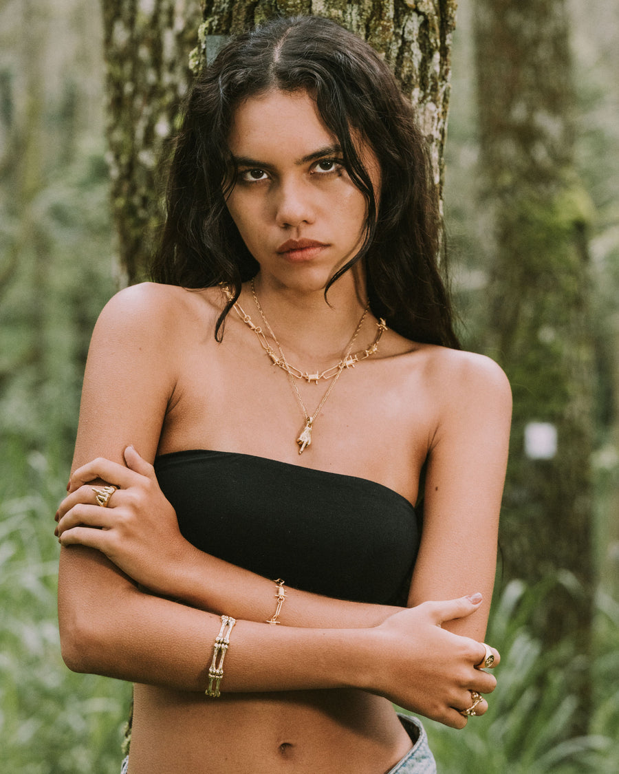 MIDDLE FINGER PENDANT IN GOLD