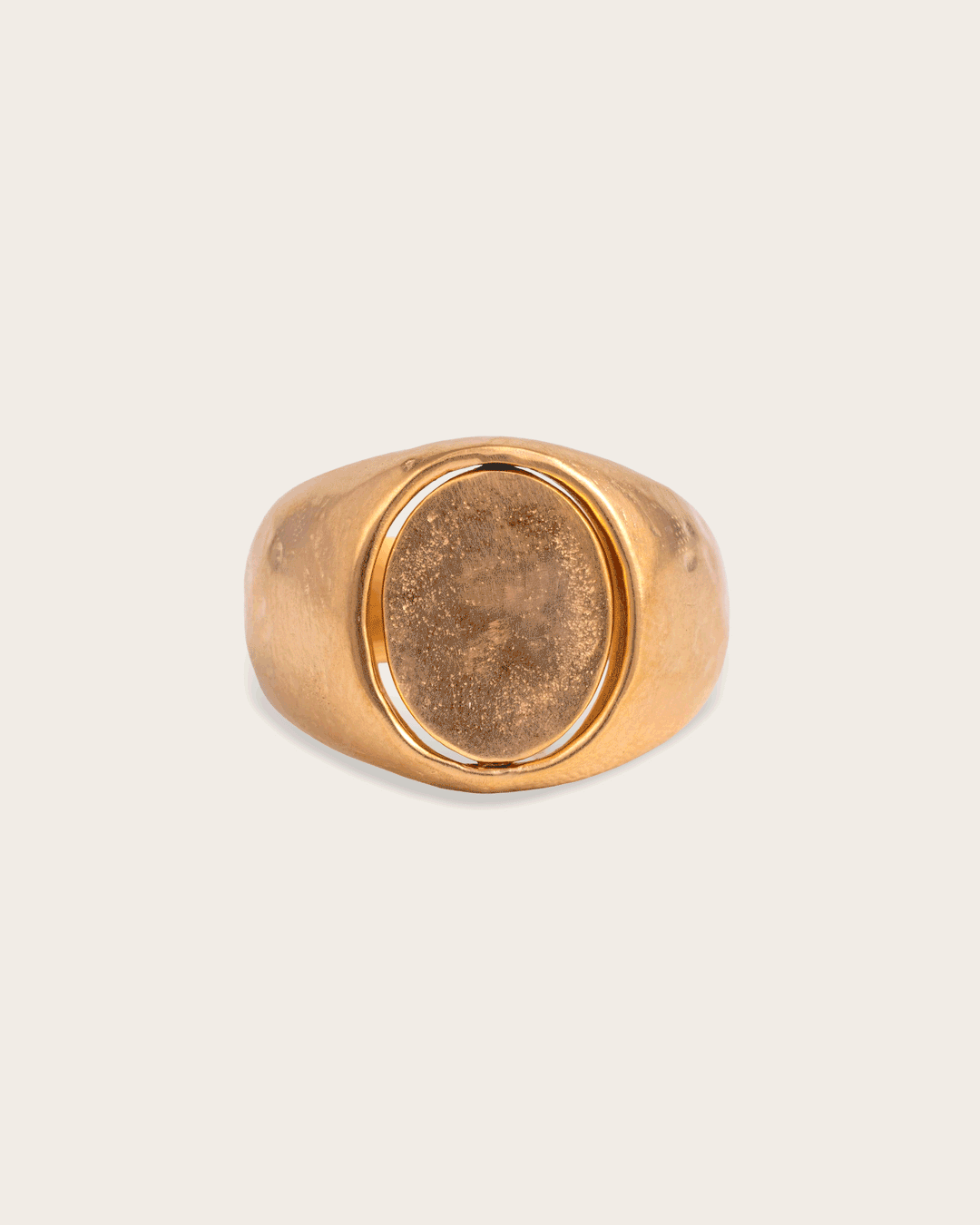 Vintage Rotating Signet Ring In Gold