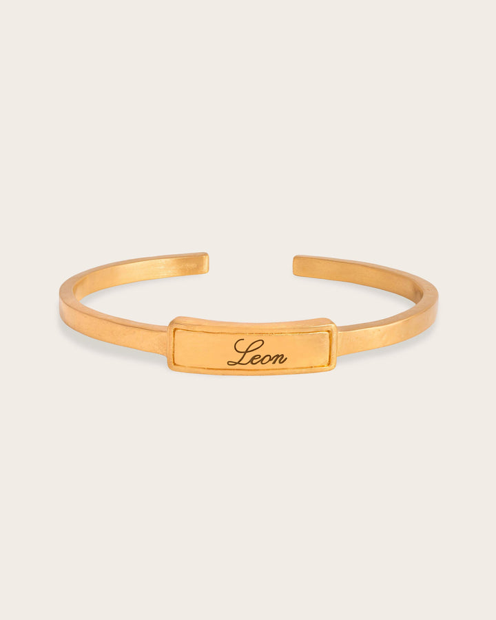 Vintage Bar Cuff Bracelet In GOLD