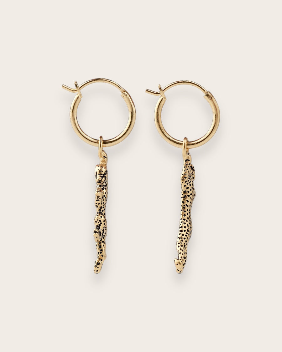 LEOPARD EARRINGS IN GOLD