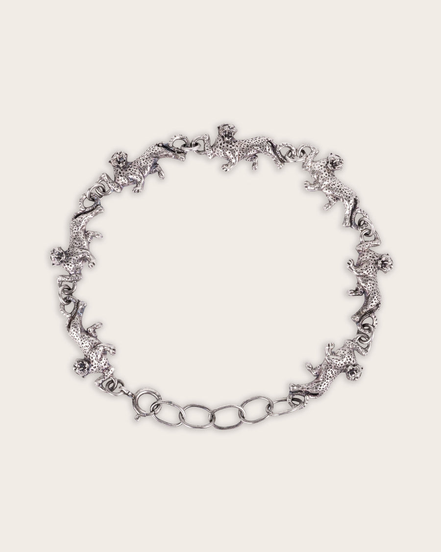 LEOPARD BRACELET IN SILVER