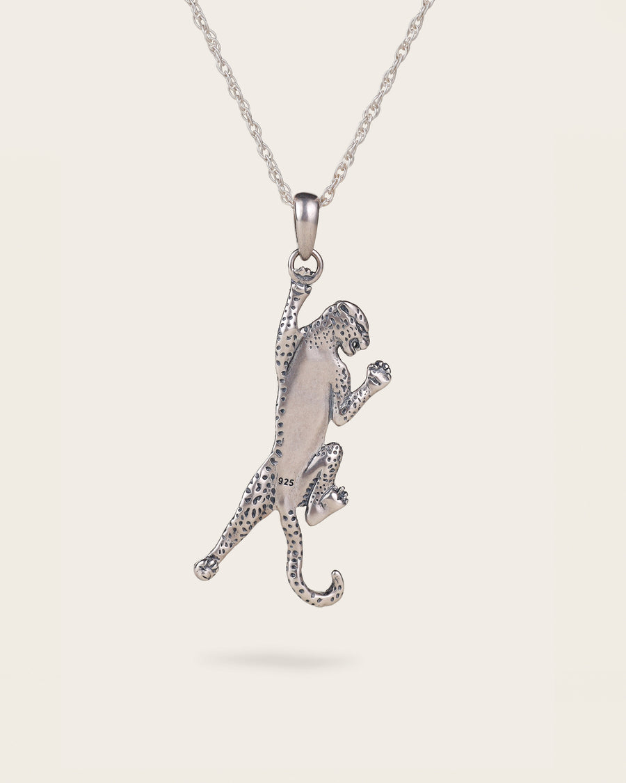 LEOPARD NECKLACE IN SILVER