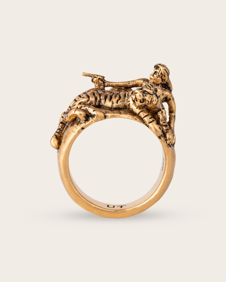 TIGER GUARDIAN RING IN GOLD