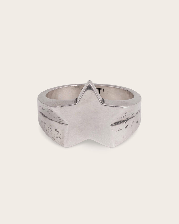 Vintage Star Ring In Silver