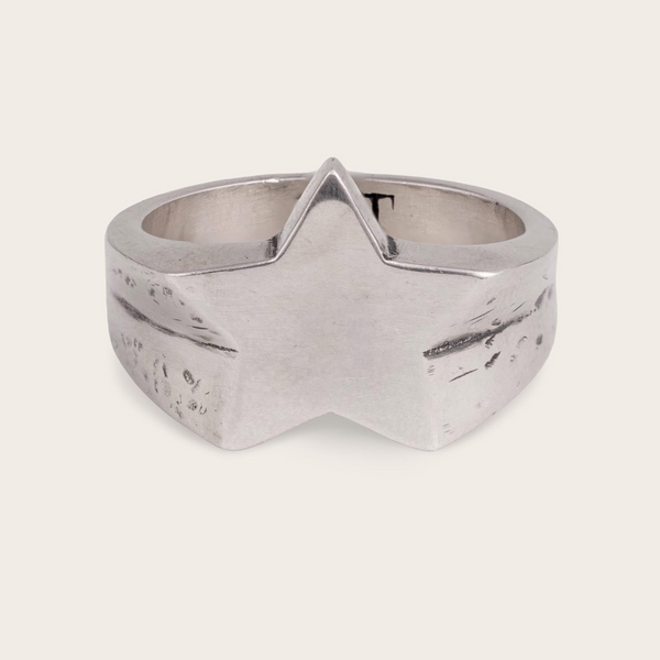 Vintage Star Ring In Silver