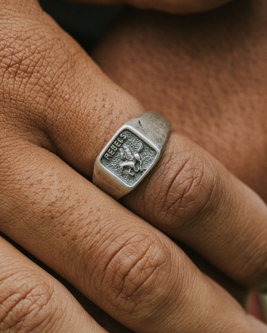REBEL RING IN SILVER
