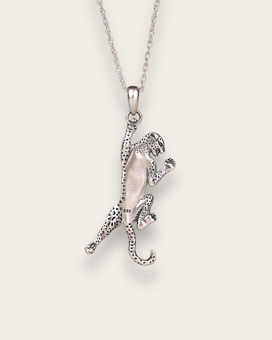 LEOPARD NECKLACE IN SILVER