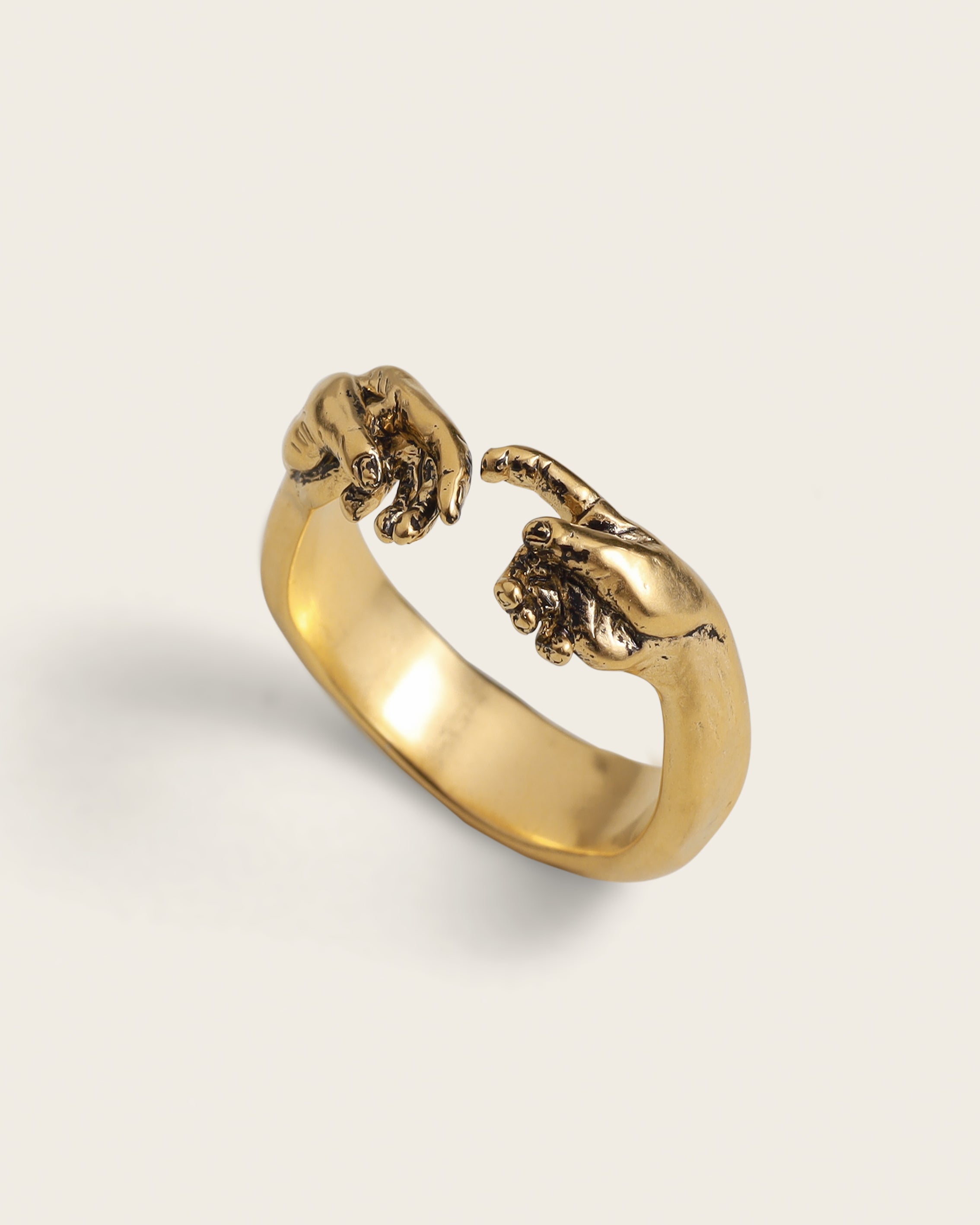 HAND OF GOD RING IN GOLD