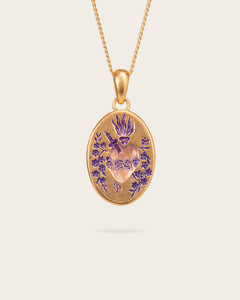 PURPLE HEART PENDANT IN GOLD