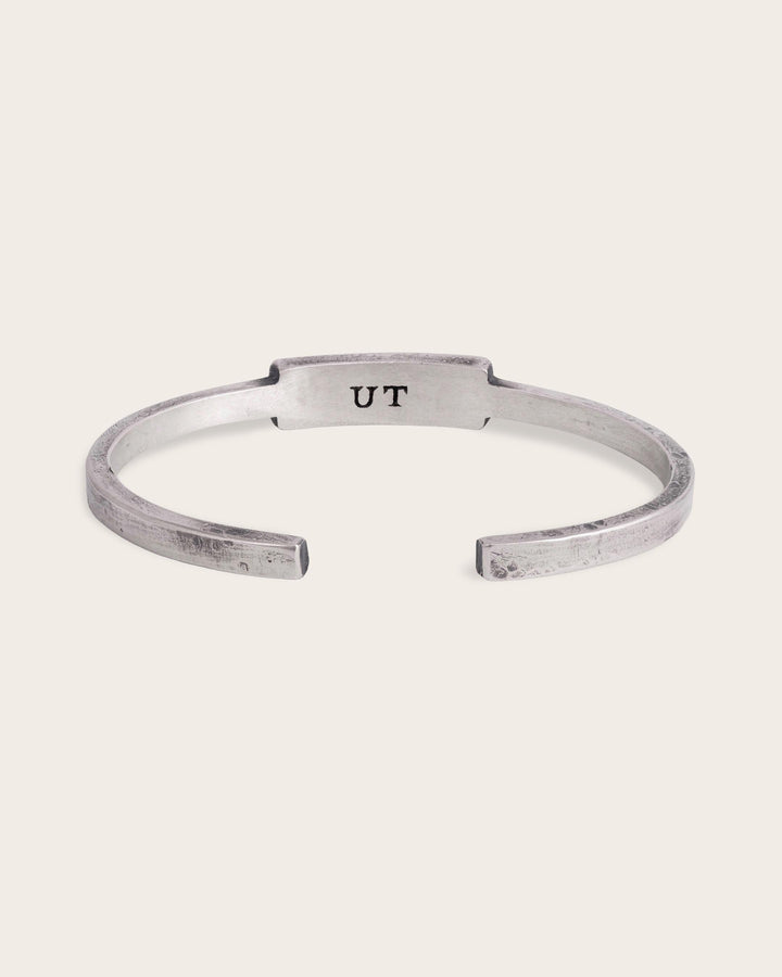 Vintage Bar Cuff Bracelet In Silver