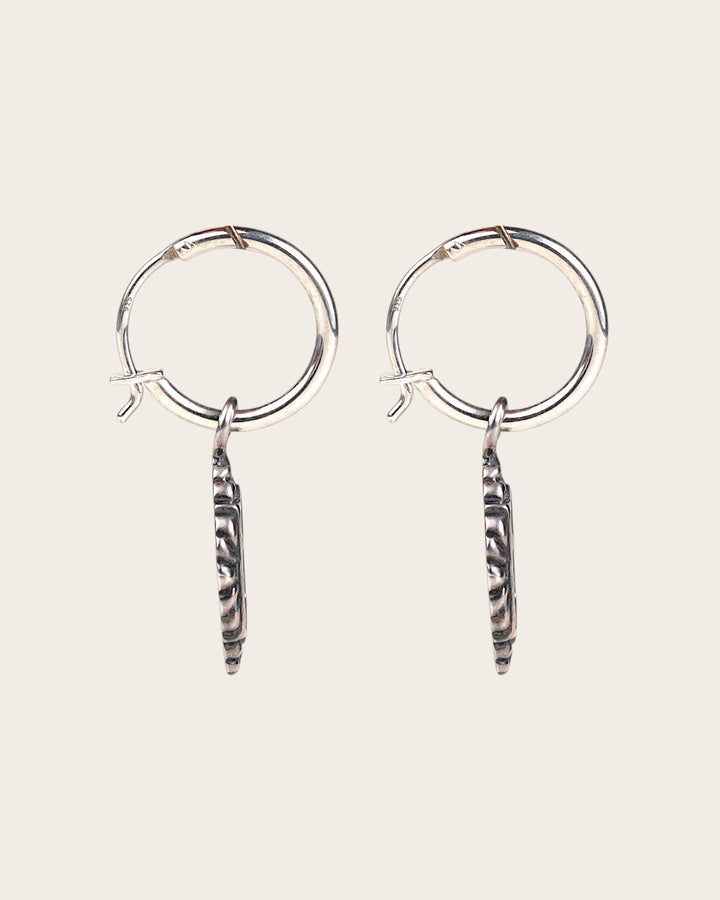 VIRGIN MARY EARRINGS IN SILVER