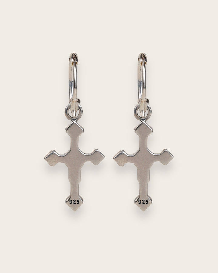 CROSS EARRINGS IN SILVER