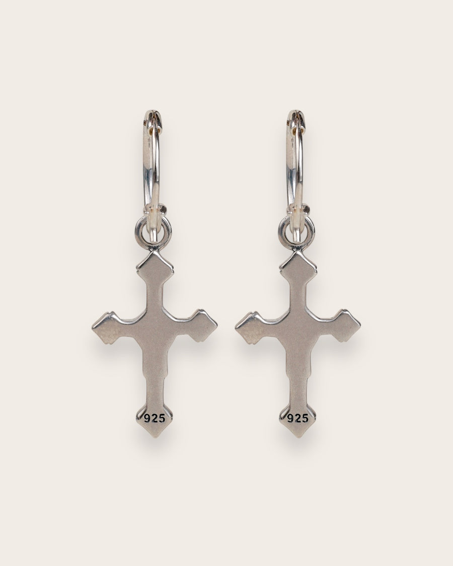 CROSS EARRINGS IN SILVER