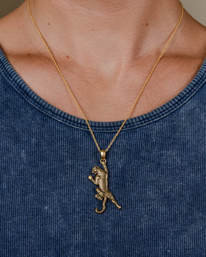 LEOPARD NECKLACE IN GOLD