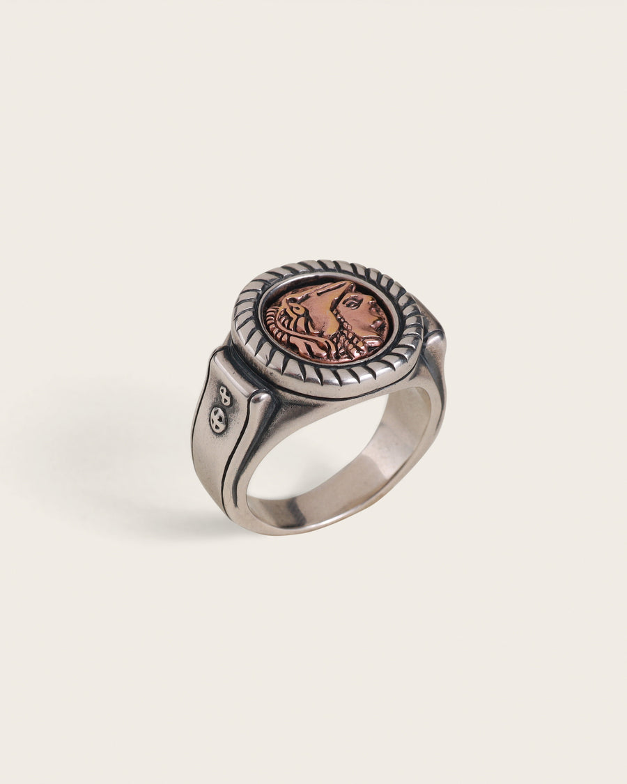 ROMAN RING WITH ROSE GOLD