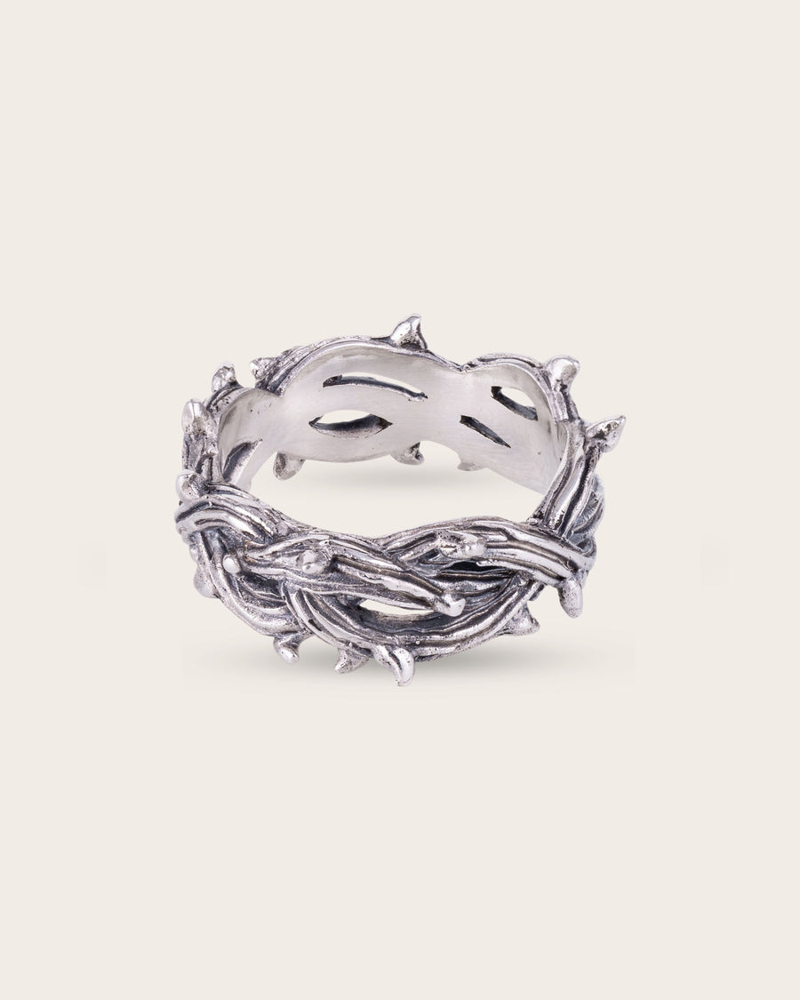 THORN RING IN SILVER