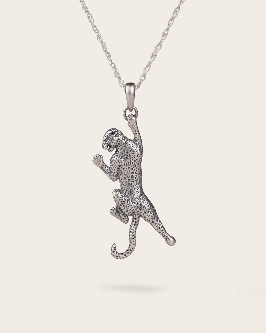 LEOPARD NECKLACE IN SILVER