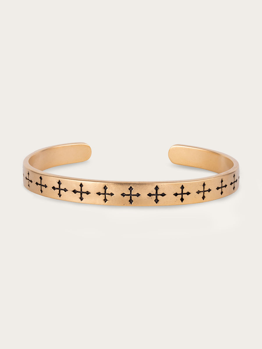CROSS CUFF IN GOLD