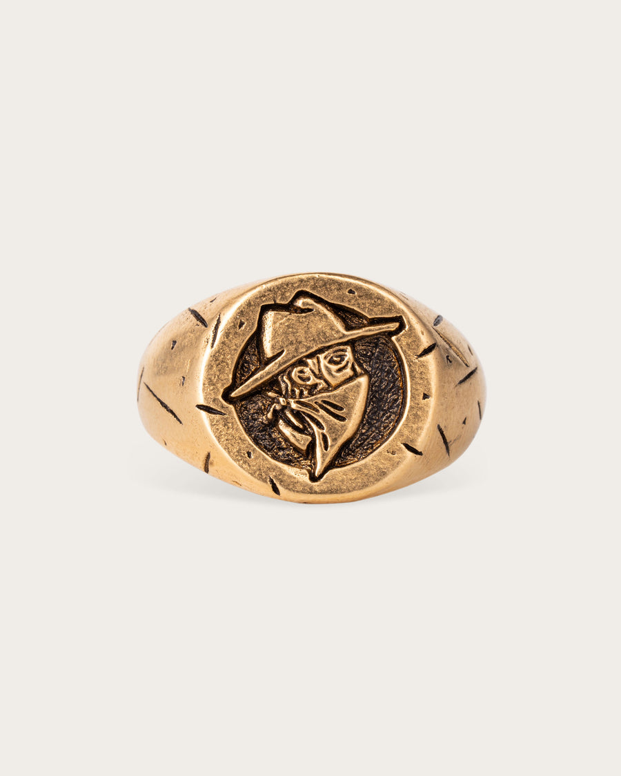 COWBOY SIGNET RING IN GOLD