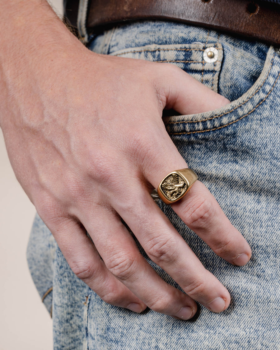 EAGLE RING IN GOLD