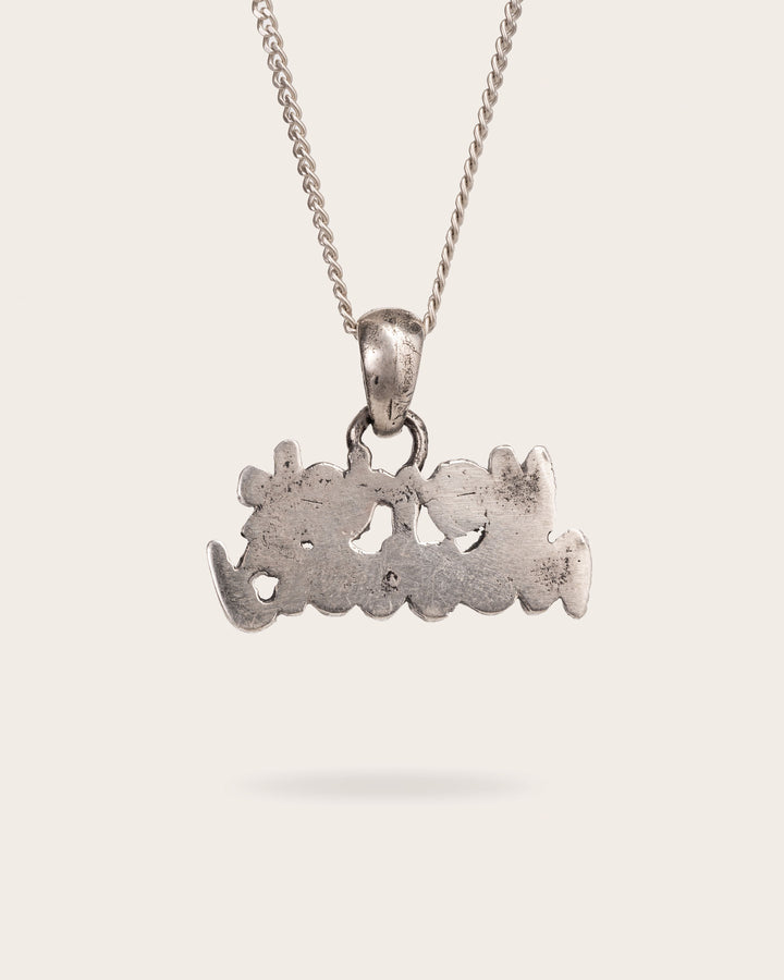 NO RISK NO STORY PENDANT IN SILVER