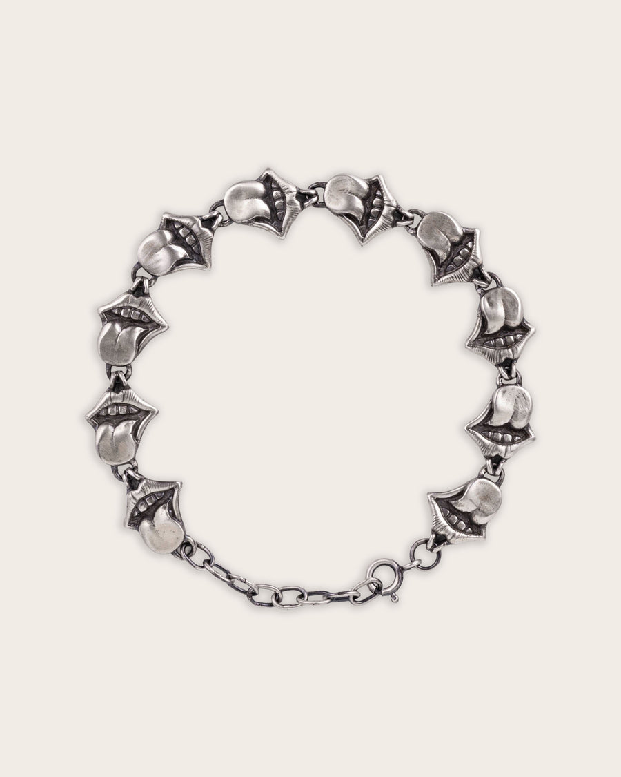 TONGUE BRACELET IN SILVER