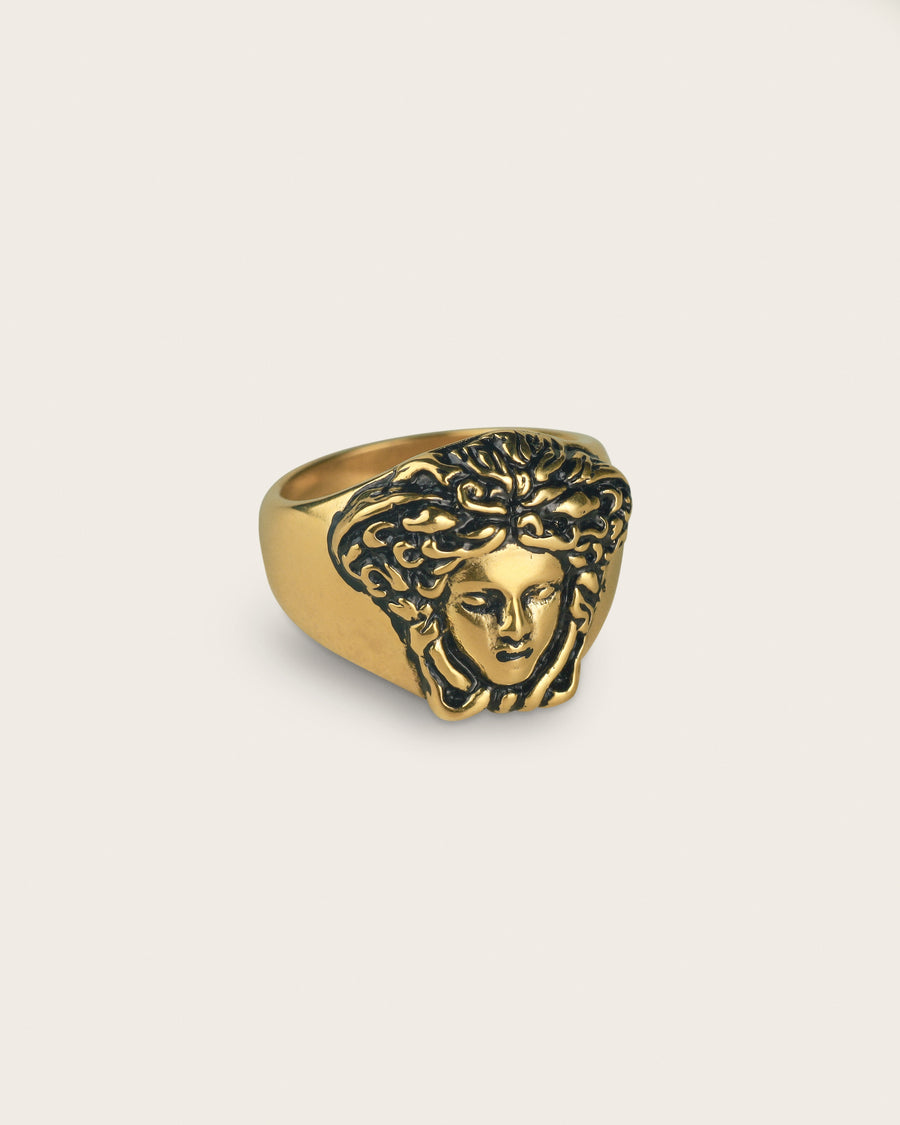 MEDUSA RING IN GOLD