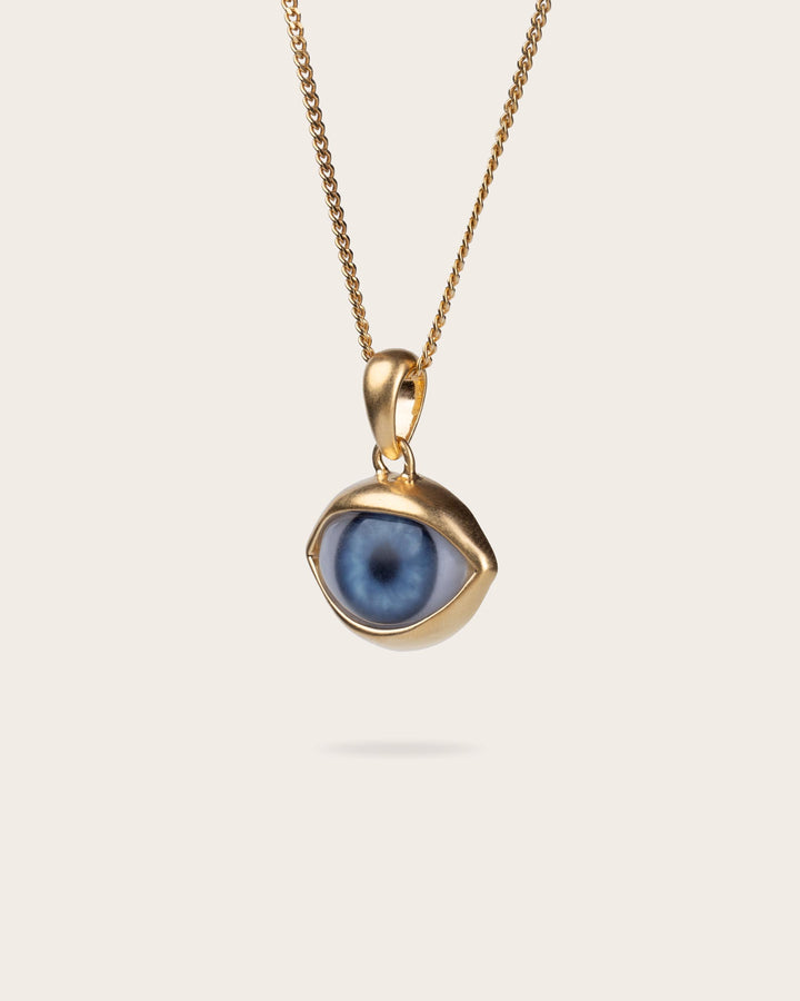 BLUE EYE PENDANT IN GOLD