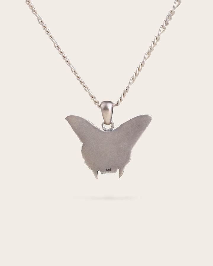 TIGER BUTTERFLY NECKLACE IN SILVER