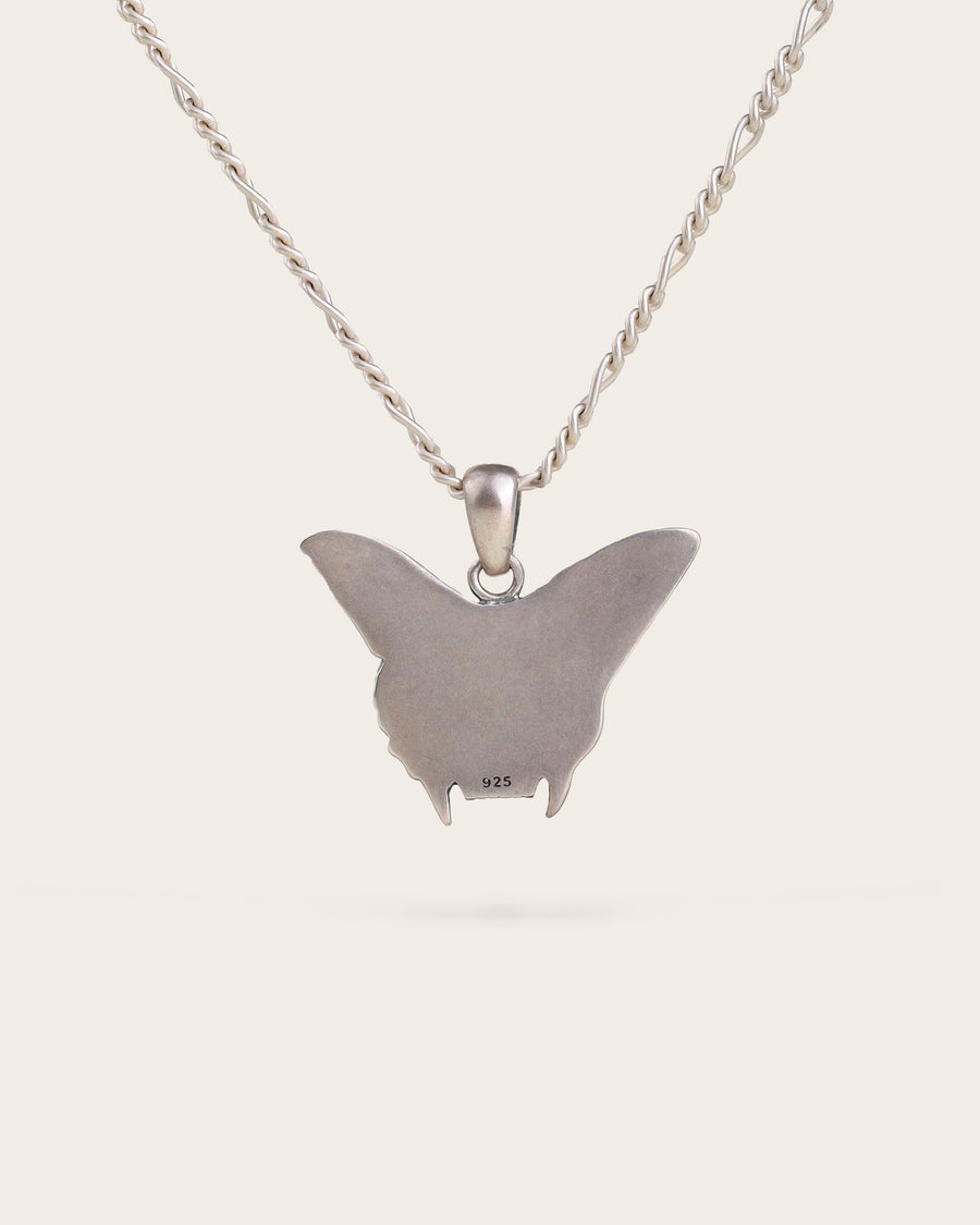 TIGER BUTTERFLY NECKLACE IN SILVER