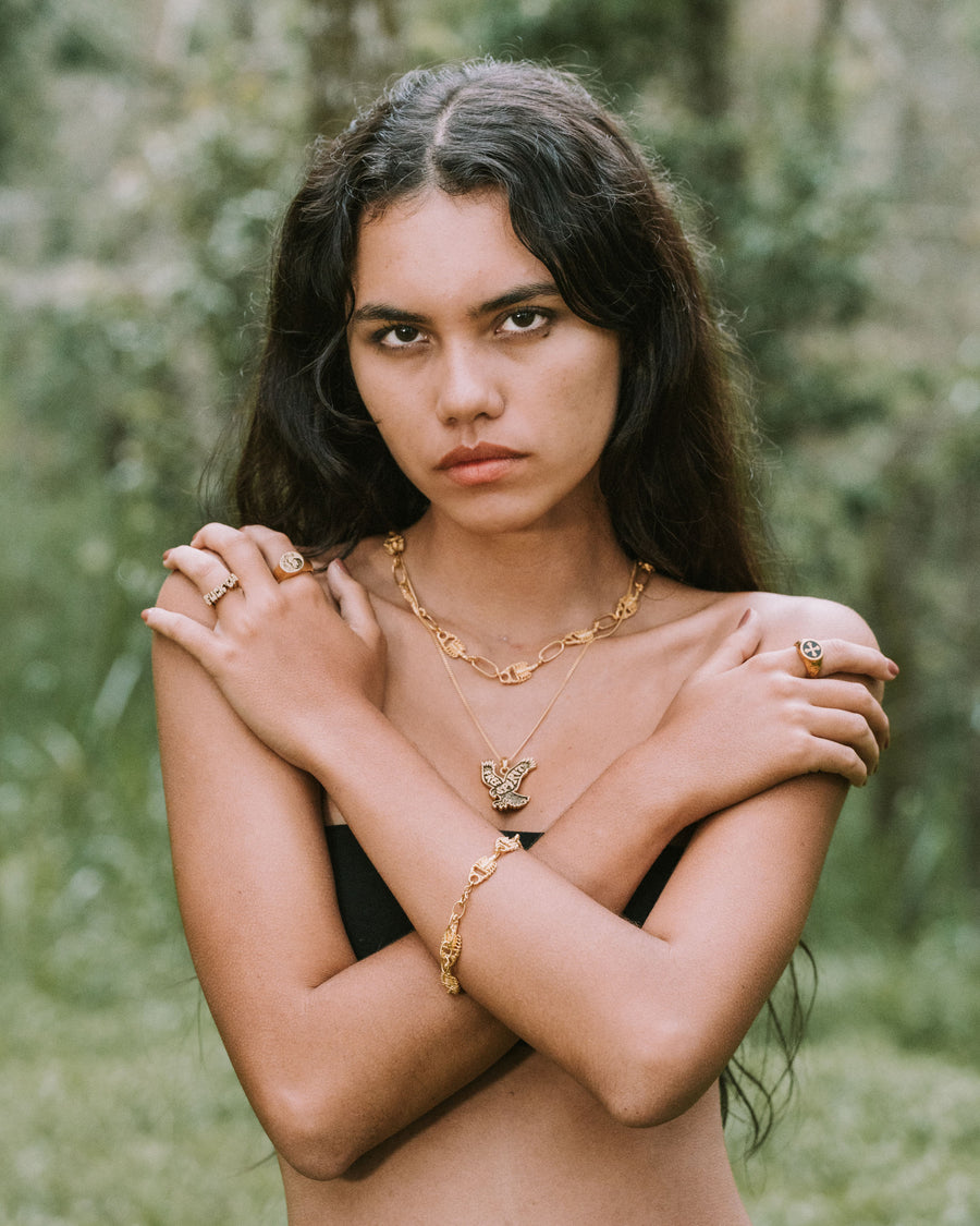 FREE SPIRIT EAGLE PENDANT IN GOLD