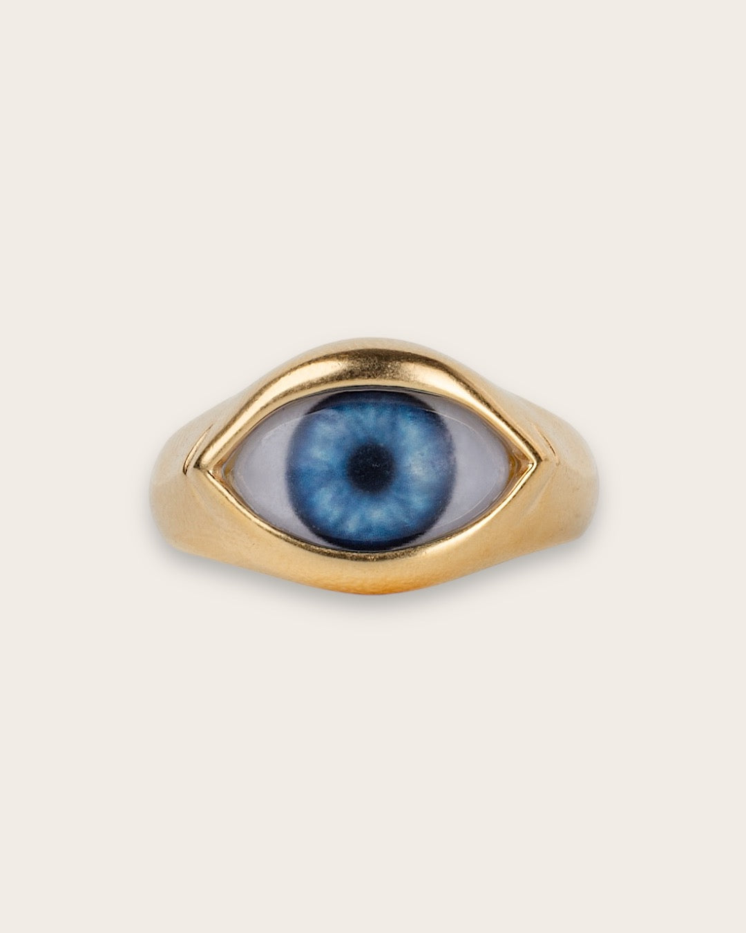 BLUE EYE RING IN GOLD