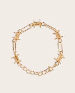 BARB WIRE BRACELET IN GOLD