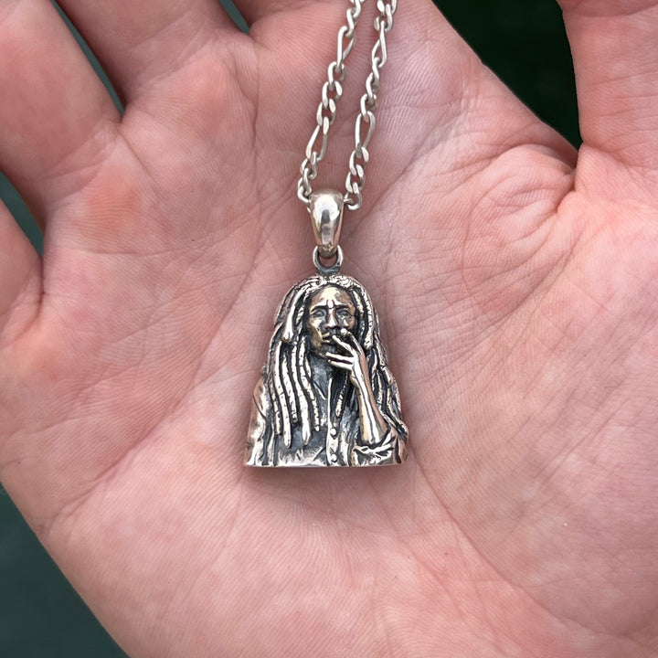 BOB MARLEY PENDANT IN SILVER