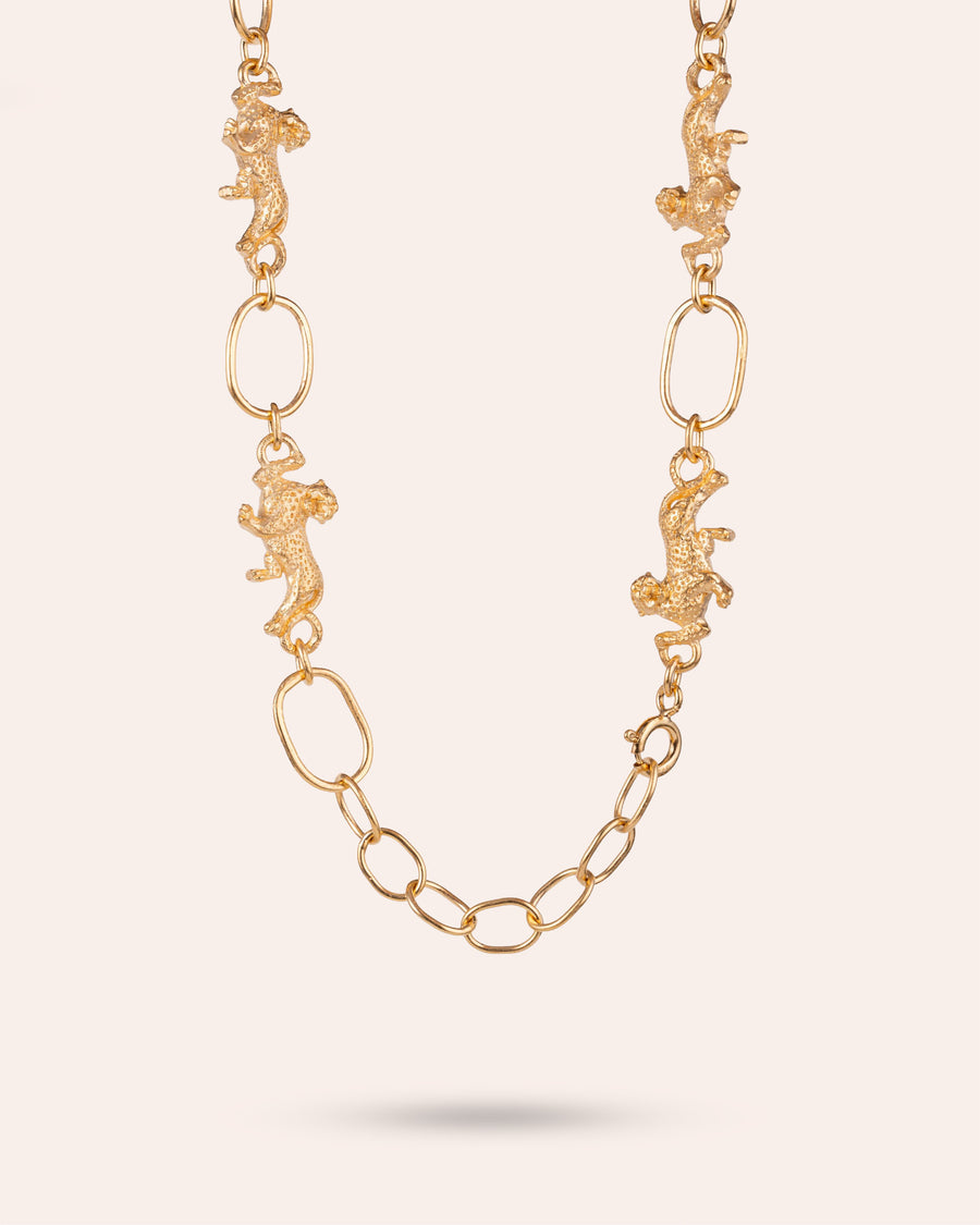 LEOPARD NECKCHAIN IN GOLD